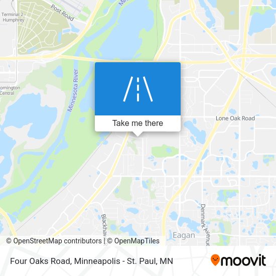Four Oaks Road map
