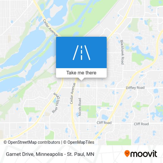 Garnet Drive map