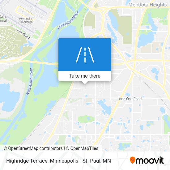 Highridge Terrace map