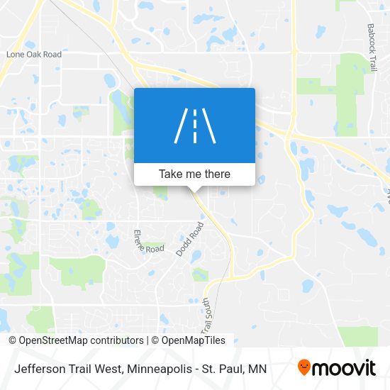 Jefferson Trail West map