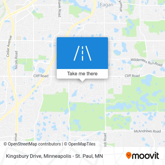 Kingsbury Drive map