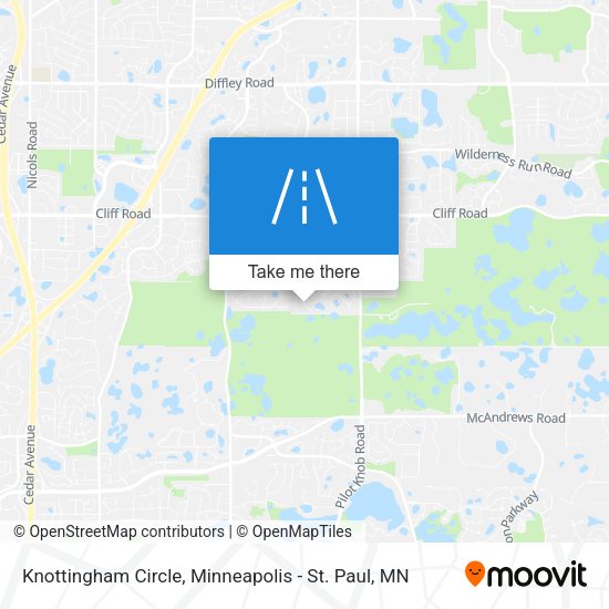 Mapa de Knottingham Circle