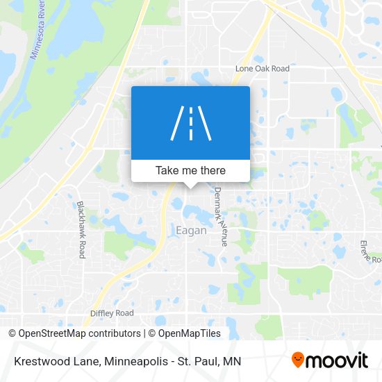 Krestwood Lane map