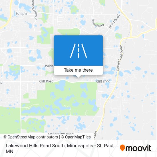 Lakewood Hills Road South map