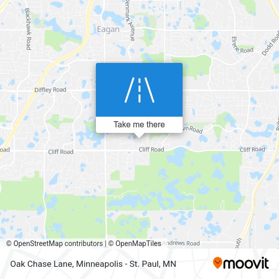 Oak Chase Lane map