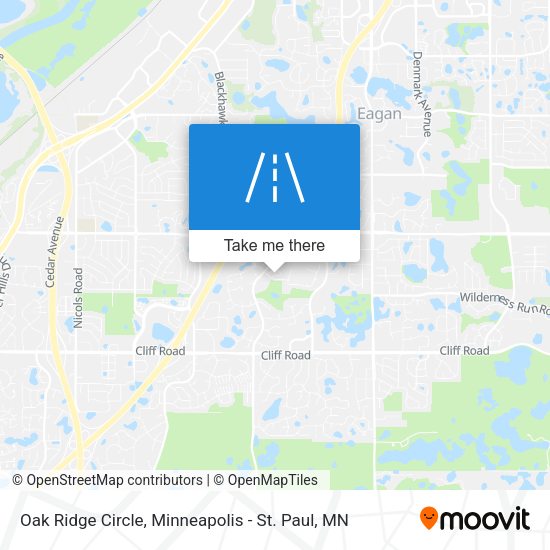 Oak Ridge Circle map