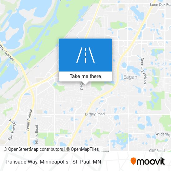 Palisade Way map