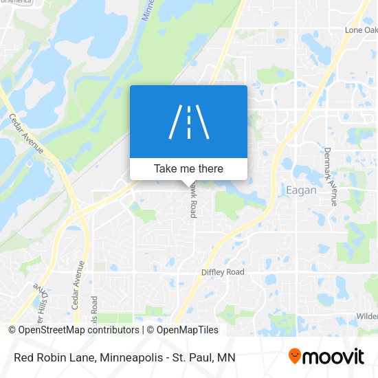 Red Robin Lane map