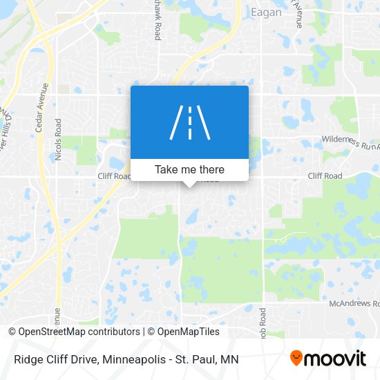 Ridge Cliff Drive map