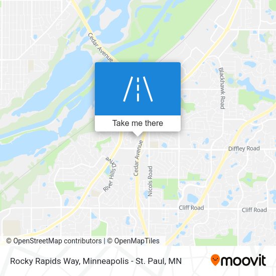 Mapa de Rocky Rapids Way