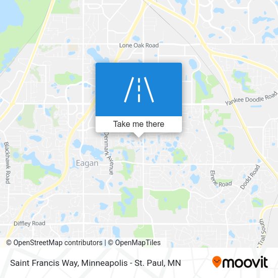 Saint Francis Way map