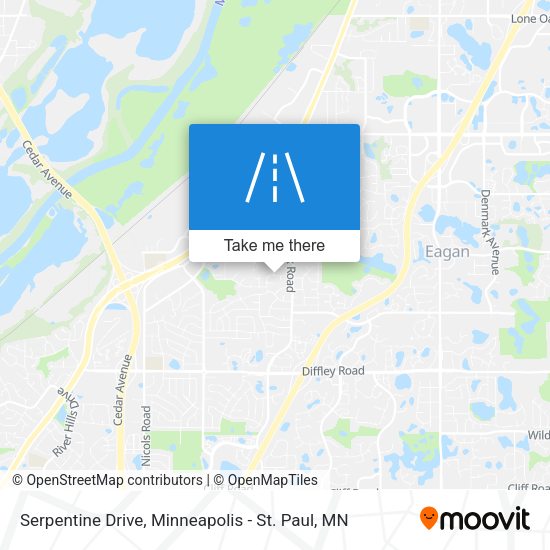 Mapa de Serpentine Drive