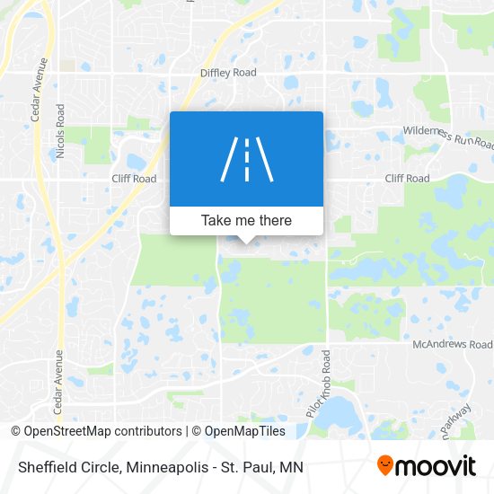 Mapa de Sheffield Circle