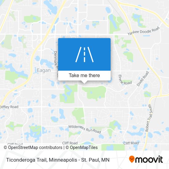 Ticonderoga Trail map