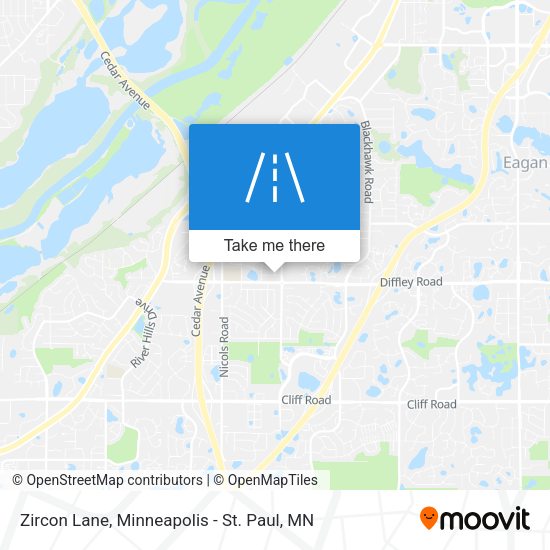 Zircon Lane map