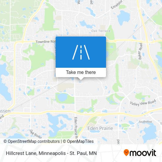 Hillcrest Lane map