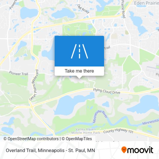 Overland Trail map