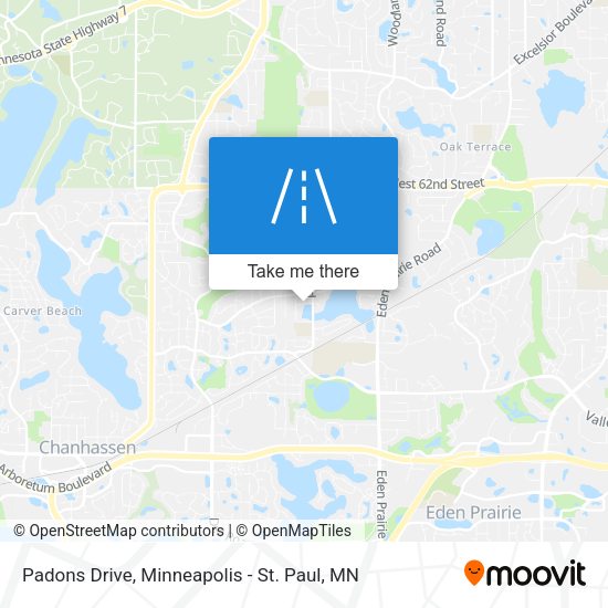 Padons Drive map