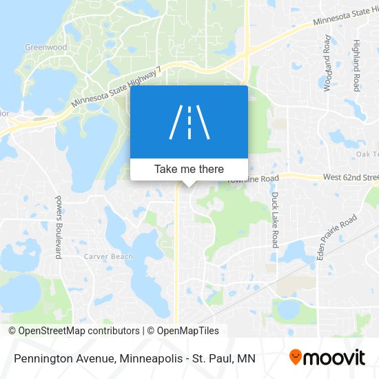 Pennington Avenue map