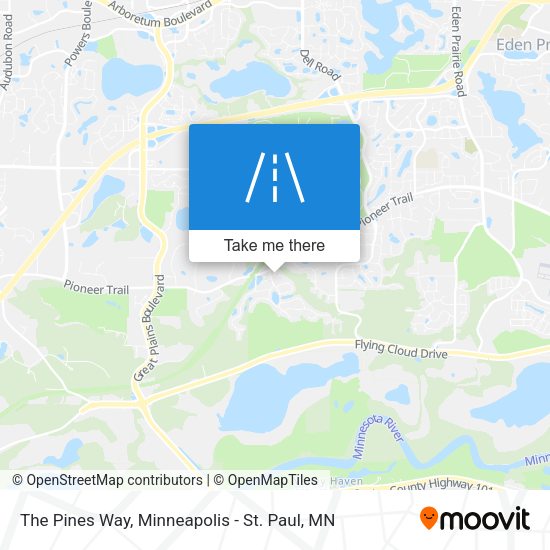 The Pines Way map