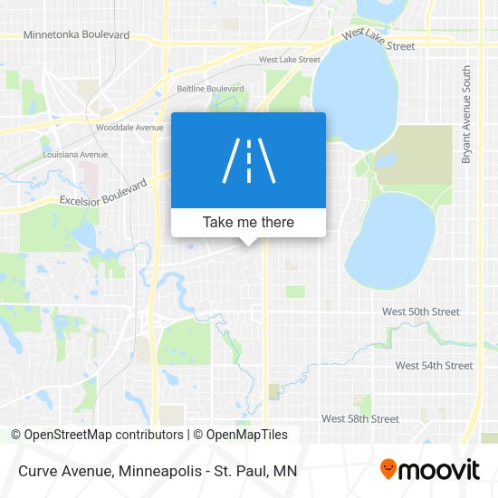 Curve Avenue map