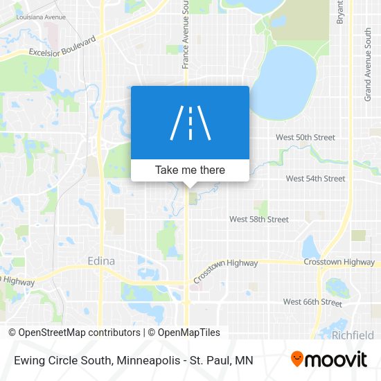 Ewing Circle South map