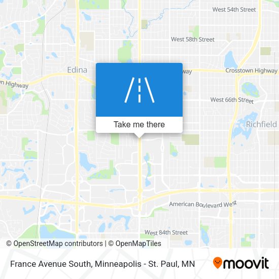 Mapa de France Avenue South