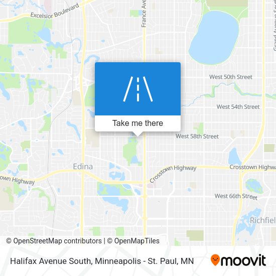 Halifax Avenue South map