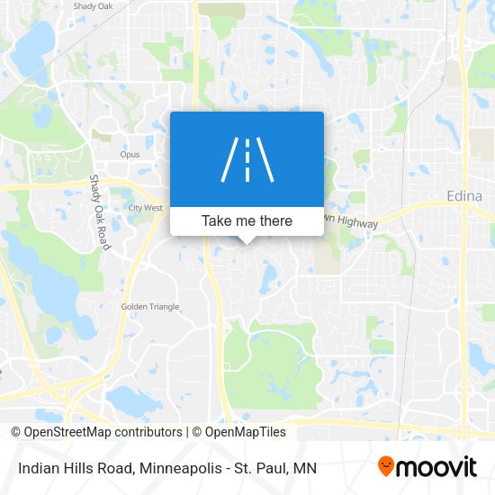 Indian Hills Road map