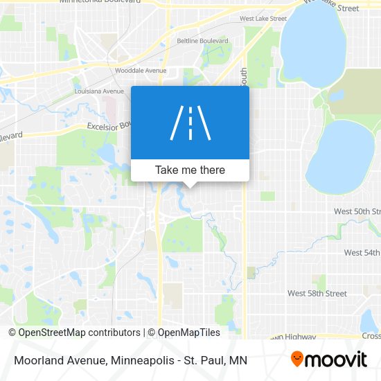 Moorland Avenue map