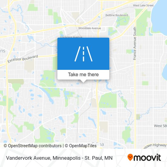 Vandervork Avenue map
