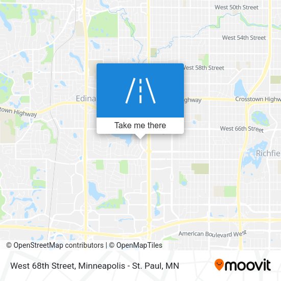 Mapa de West 68th Street