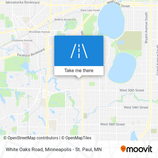 White Oaks Road map