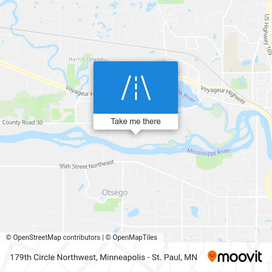179th Circle Northwest map