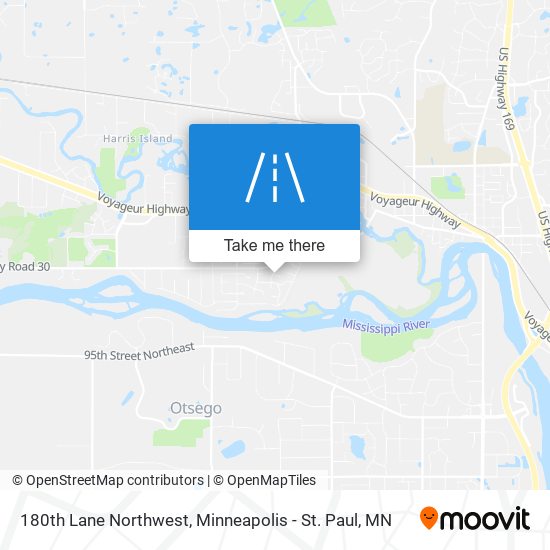 180th Lane Northwest map