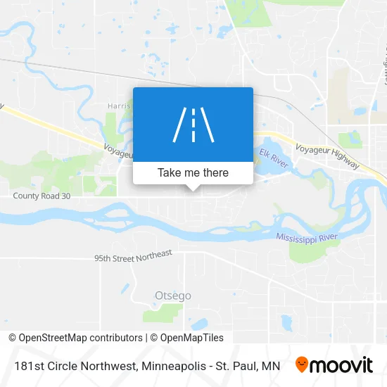181st Circle Northwest map