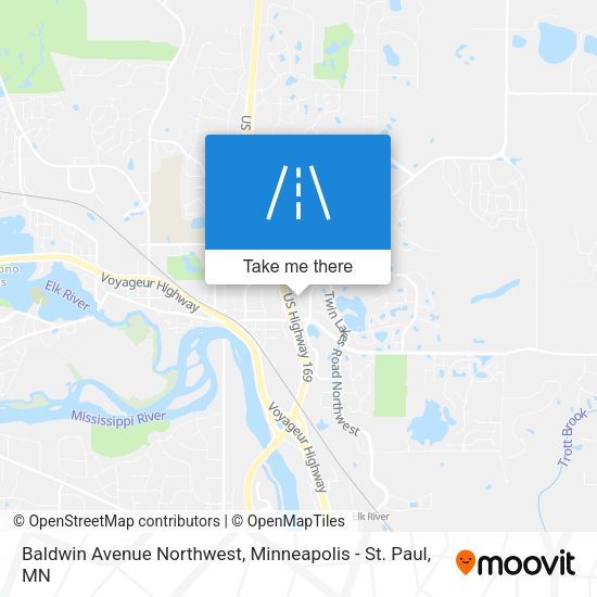 Baldwin Avenue Northwest map
