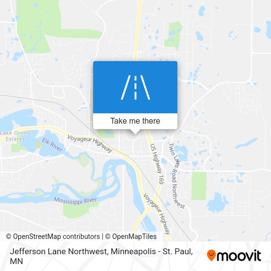 Jefferson Lane Northwest map