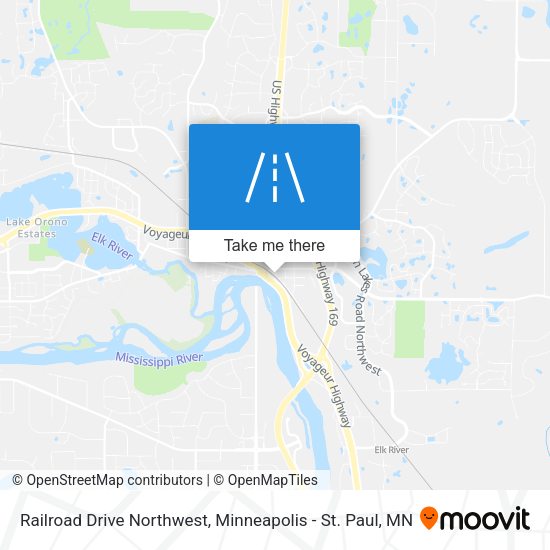 Railroad Drive Northwest map