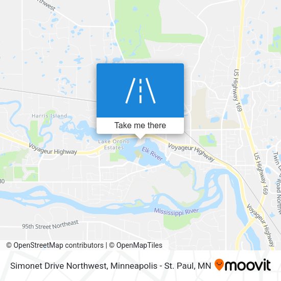 Simonet Drive Northwest map