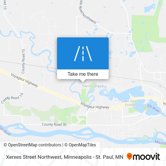 Mapa de Xerxes Street Northwest