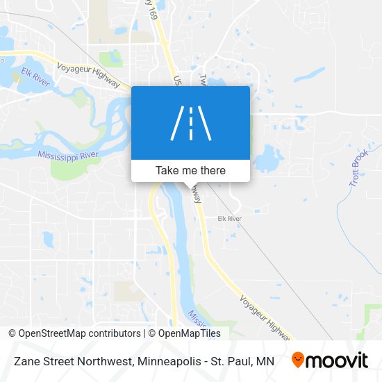 Zane Street Northwest map