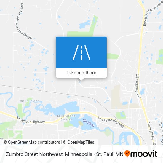 Zumbro Street Northwest map