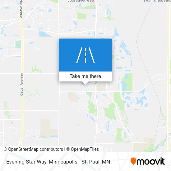 Evening Star Way map