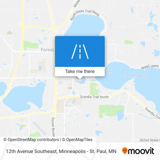 12th Avenue Southeast map
