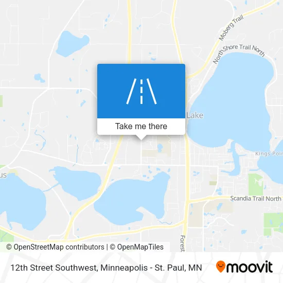12th Street Southwest map