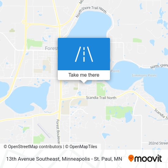 13th Avenue Southeast map