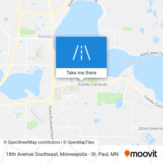 18th Avenue Southeast map