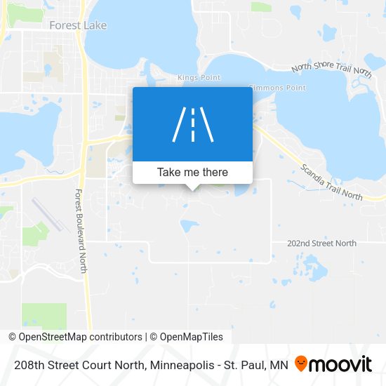 208th Street Court North map