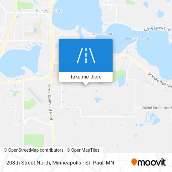 208th Street North map